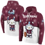 Colorado Avalanche Hoodie Personalized Hello Kitty Burgundy Best Selling