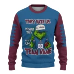 Colorado Avalanche Sweater Custom Grinch Fierce Burgundy Best Selling