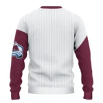 Colorado Avalanche Sweater Customized Heart Sketch Burgundy White Best Selling