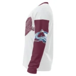 Colorado Avalanche Sweater Customized Heart Sketch Burgundy White Best Selling