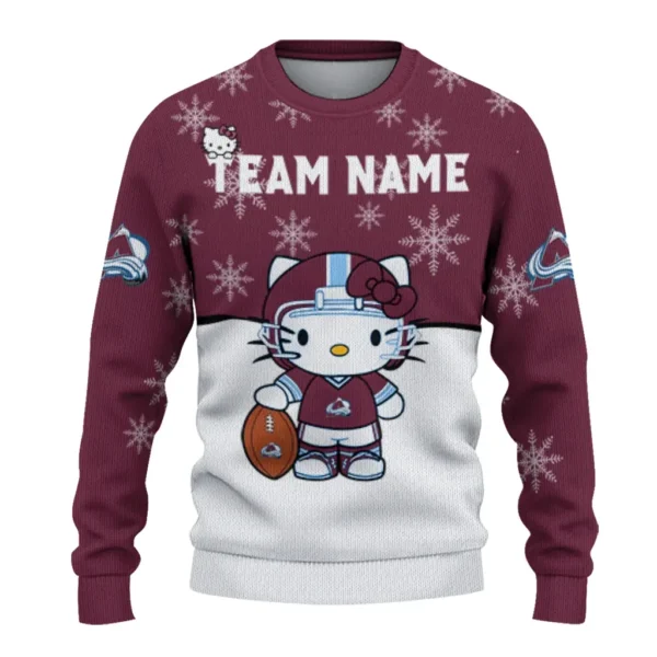 Colorado Avalanche Sweater Customized Hello Kitty Burgundy Best Selling