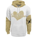 Colorado Buffaloes Hoodie Customized Scribble Heart Gold White Best Selling