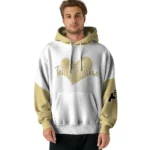 Colorado Buffaloes Hoodie Customized Scribble Heart Gold White Best Selling