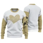 Colorado Buffaloes Sweater Personalized Heart Sketch Gold White Best Selling