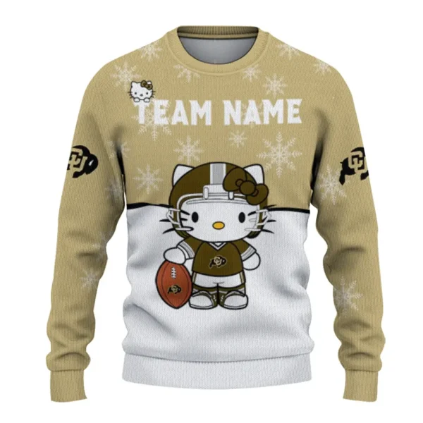 Colorado Buffaloes Sweater Personalized Hello Kitty Gold Best Selling