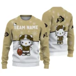 Colorado Buffaloes Sweater Personalized Hello Kitty Gold Best Selling