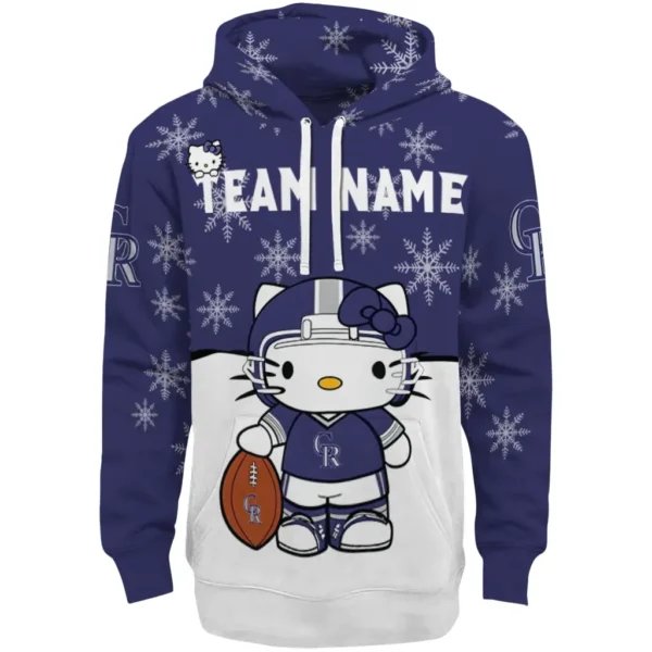 Colorado Rockies Hoodie Custom Hello Kitty Blue Best Selling