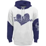 Colorado Rockies Hoodie Customized Scribble Heart Blue White Best Selling