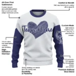 Colorado Rockies Sweater Personalized Heart Sketch Blue White Best Selling