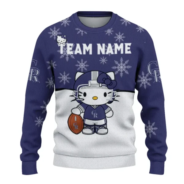 Colorado Rockies Sweater Personalized Hello Kitty Blue Best Selling