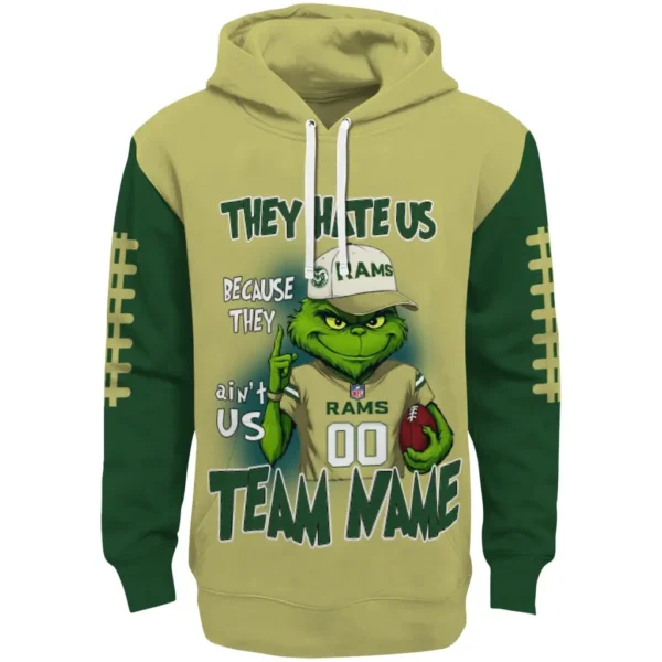 Colorado State Rams Hoodie Custom Grinch Fierce Green Best Selling