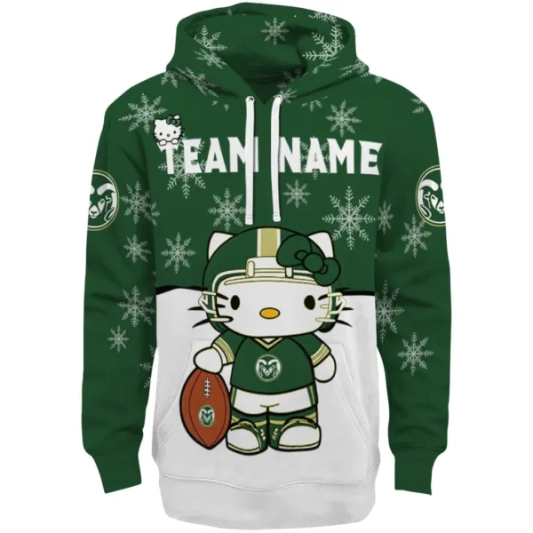Colorado State Rams Hoodie Customized Hello Kitty Green Best Selling