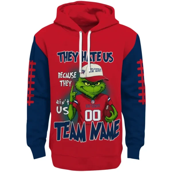 Columbus Blue Jackets Hoodie Personalized Grinch Fierce Navy Blue Best Selling