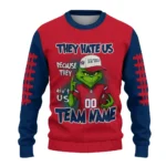 Columbus Blue Jackets Sweater Customized Grinch Fierce Navy Blue Best Selling