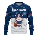 Columbus Blue Jackets Sweater Personalized Hello Kitty Navy Blue Best Selling