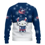 Columbus Blue Jackets Sweater Personalized Hello Kitty Navy Blue Best Selling
