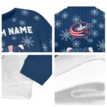 Columbus Blue Jackets Sweater Personalized Hello Kitty Navy Blue Best Selling
