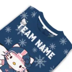 Columbus Blue Jackets Sweater Personalized Hello Kitty Navy Blue Best Selling