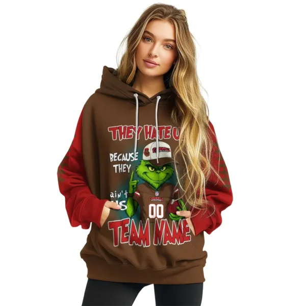 Cornell Big Red Hoodie Personalized Grinch Fierce Red High Quality