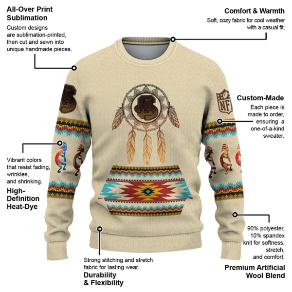 Cornell Big Red Sweater Customized Dreamcatcher Feathers New Arrival