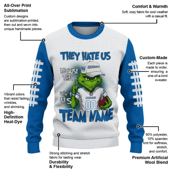 Creighton Bluejays Sweater Custom Grinch Fierce Blue New Arrival