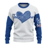 Crystal Palace Sweater Personalized Heart Sketch Blue White Best Selling