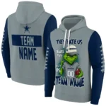 Dallas Cowboys Hoodie Custom Grinch Fierce Blue Best Selling