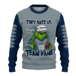 Dallas Cowboys Sweater Personalized Grinch Fierce Blue Best Selling