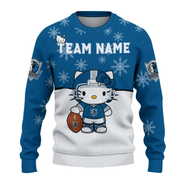 Dallas Mavericks Sweater Custom Hello Kitty Blue Best Selling