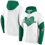 Dallas Stars Hoodie Personalized Scribble Heart Green White Best Selling