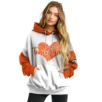 Denver Broncos Hoodie Custom Scribble Heart Orange White Best Selling