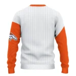 Denver Broncos Sweater Customized Heart Sketch Orange White Best Selling