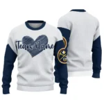 Denver Nuggets Sweater Personalized Heart Sketch Blue White Best Selling