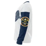 Denver Nuggets Sweater Personalized Heart Sketch Blue White Best Selling