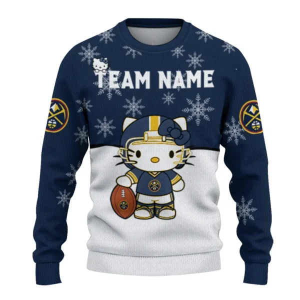Denver Nuggets Sweater Personalized Hello Kitty Blue Best Selling