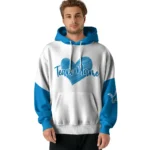 Detroit Lions Hoodie Customized Scribble Heart Blue White Best Selling