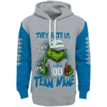 Detroit Lions Hoodie Personalized Grinch Fierce Blue Best Selling