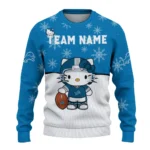 Detroit Lions Sweater Personalized Hello Kitty Blue Best Selling