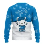 Detroit Lions Sweater Personalized Hello Kitty Blue Best Selling