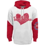 Detroit Pistons Hoodie Personalized Scribble Heart Red White Best Selling