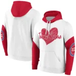 Detroit Pistons Hoodie Personalized Scribble Heart Red White Best Selling