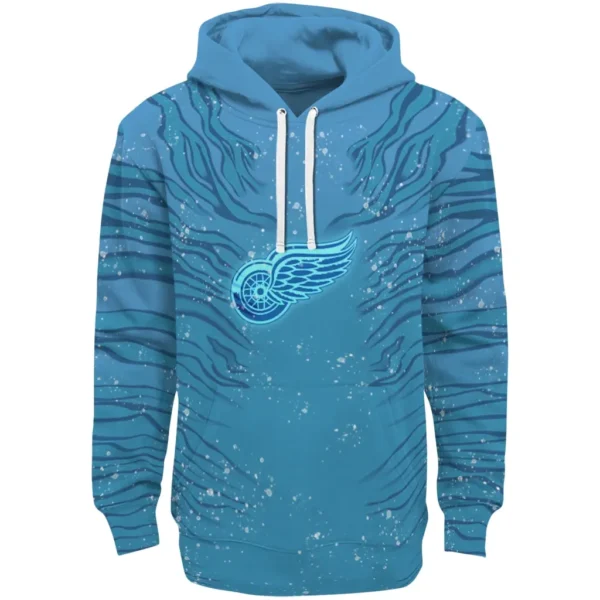 Detroit Red Wings Hoodie Custom Tiger Pattern Best Selling