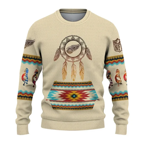 Detroit Red Wings Sweater Custom Dreamcatcher Feathers Best Selling