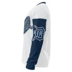 Detroit Tigers Sweater Custom Heart Sketch Navy White Best Selling