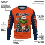 Detroit Tigers Sweater Personalized Grinch Fierce Navy Best Selling