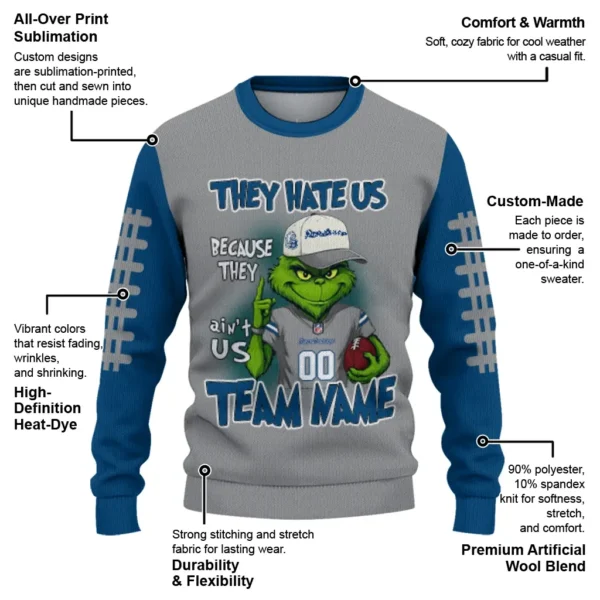 Drake Bulldogs Sweater Custom Grinch Fierce Blue New Arrival
