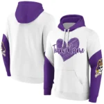East Carolina Pirates Hoodie Customized Scribble Heart Purple White Best Selling