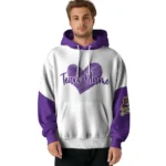 East Carolina Pirates Hoodie Customized Scribble Heart Purple White Best Selling