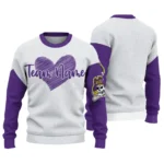 East Carolina Pirates Sweater Personalized Heart Sketch Purple White Best Selling