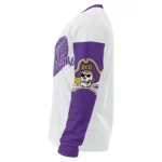 East Carolina Pirates Sweater Personalized Heart Sketch Purple White Best Selling